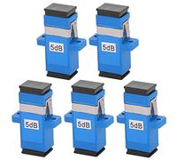 Conectores de fibra óptica SC/UPC (paquete de 5), virola de cerámica monomodo 1310-1550nm, atenuación ≤±0.5dB, pérdida de retorno ≥55dB para telecomunicaciones/centros de datos, grado industrial (-40°