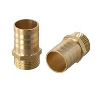 Conectores de latón para manguera macho para rosca BSP para varias conexiones de tubería (macho de 3/4 pulgadas x 25 mm)