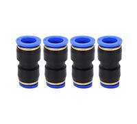 Conectores de liberación rápida neumática 4pcs | 4/7 pulgadas y 2/5 pulgadas de accesorios rectos | Rotación de 360 ° para líneas neumáticas/maquinaria/automatización |