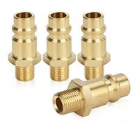 Conectores de línea de aire Euro Airline para compresor de manguera de 1/4", 1/2", 3/8" BSP, DN6, DN9, DN13, acoplador de aire y kit de acoplamientos macho., dorado… (1/8 AG-Kupplung)