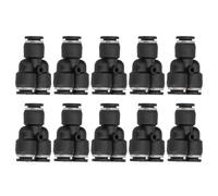 Conectores de manguera de aire de 10 pcs y bien sellados 3 maneras de división de tubo de diámetro interior grabado adecuado para equipos automatizados (Tracheal -Außendurchmesser 6 mm)
