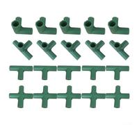 Conectores de marco de jardinería de 11 mm para soporte de invernadero y plantas al aire libre, conectores de plástico resistentes a la intemperie para una estructura estable y fácil montaje, 20