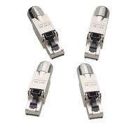 Conectores De Metal RJ45 Terminado En Campo Blindados CAT6A STP [Paquete De 4]