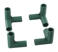 Conectores de montaje de tubería para construcción de invernaderos con diámetro interior de 16 mm de diámetro interior, compatibles con tubos de plástico PVC y metal para uso en jardín (A)