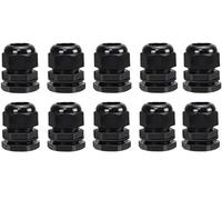 Conectores de prensaestopas Ajustables, M8-71, Paquete de 10, Conectores de prensaestopas de compresión de Nailon con contratuerca y arandela, for instalación de Cables y Mantenimiento de Equipos.