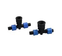 Conectores de reparación de cinta de goteo de 16 mm con rosca de 1/2 3/4 bloqueada, tipo T, rectos, for ahorro de agua agrícola(WHITE)