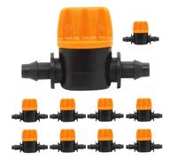 Conectores de Riego por Goteo | 10 Piezas de Accesorios de Válvulas de Riego por Goteo - Equipo de Control de Agua de Tubería Antigoteo para Hogar Jardín Exterior Invernadero
