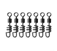 Conectores de señuelo de pesca, 100 unidades, giratorios atornillados para una rotación eficiente de la línea y reducción de la torsión (10#)