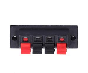 Conectores de terminal de altavoz de 10 piezas bloque de 4 vías conexión rápida altavoz soldadura abrazadera de prueba de audio clip conector de liberación a presión 0-250V