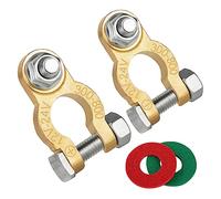 Conectores de Terminal de Batería de Coche 12V/24V con Pernos M8 Negativas Positivas para Coches Camiones Autobuses Caravana Autocaravana