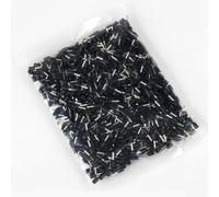Conectores de terminal de crimpado aislados, 1000 terminales de alambre de cobre tubulares prensados en frío para AWG 22, extremos de cable eléctrico marino y automotriz (negro)