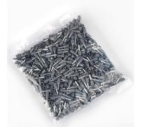 Conectores de terminal de crimpado aislados, 1000 terminales de alambre de cobre tubulares prensados en frío para AWG 22, extremos de cable eléctrico marino y automotriz (gris)