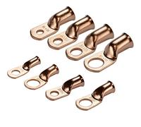 Conectores de terminal de crimpado, Kit de terminales de engarce de batería con terminales de anillo de cobre desnudo eléctrico, 5 uds., varios tamaños(25mm²*M8)