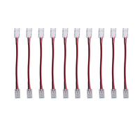 Conectores de tira LED 2pin 8 mm, 10 pcs Conectores LED para luces de tira, conector de luz de cinta LED para tiras de LED para la escuela de oficina en casa