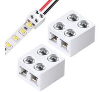 Conectores de tira LED - Adaptador de luz resistente de 8 mm, fácil de usar, sin soldadura, enlazador versátil, para tiras de 5 V, 12 V, 24 V, decoración de gabinetes de hogar, proyectos de