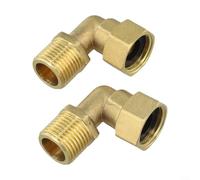 Conectores de tornillo extraíbles de latón de 90 grados 2 unids para diversos sistemas de tuberías de agua (A)