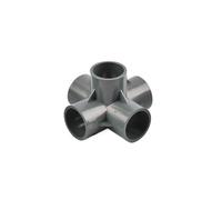 Conectores de tubería de PVC de 1 pieza con diámetro interior de 20/25/32 mm, accesorios de 3, 4 y 5 vías for suministro de agua, conectores iguales.(5 way Inside Diameter 32mm)