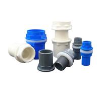 Conectores de tubería de PVC ID 20/25/32/40/50mm, juntas de tubería de drenaje de tanque de peces gruesas, piezas de drenaje de tubo de suministro de agua for riego de jardín(Azul,ID 20mm)
