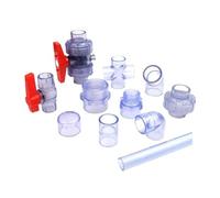 Conectores de tubería de PVC transparente azul de 20 a 63 mm for drenaje de acuarios y peceras, conexiones rápidas, válvula de unión for riego de jardín.(Flange Plate,40mm (1PC))