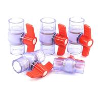 Conectores de tubería de PVC transparente de 20 a 50 mm for agua de jardín, acuarios, peceras, drenaje, juntas, accesorios, unión en T, válvula de bola(Ball Valve 40MM)