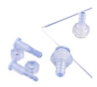 Conectores directos M5~M16 PP, 5 ~ 200 piezas de media placa recta a través de la junta de acuario, pecera, bomba de aire, manguera de pagoda (M6-4 mm con tuerca, 20 piezas)