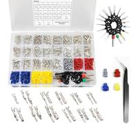 Conectores Eléctricos 21 Tipos,Juego De Terminales Automotrices | Kit De Conectores Eléctricos Impermeables 1/1.5/1.8/2.2/2.8/3.5mm Para Barca Motocicleta Casa Automoción