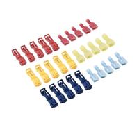 Conectores eléctricos AWG 0,5-1/1-2,5/2,5-4 mm², terminales de cable, conectores de cable rojo, azul y amarillo, conectores rápidos a presión, 20 unidades