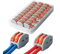 Conectores Electricos, CESFONJER 2 Puerto Bloque Terminales, Palanca Tuerca Cable Conector, Conectores de Cable Compactos (33pcs)