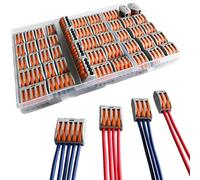 Conectores Electricos, CESFONJER Conectores de Cable Compactos, Kit de Palanca Tuerca Cable Conector, 2 Puertos 14 pcs/3 Puertos 14 pcs/4 Puertos 10 Piezas/5 Puertos 8 Piezas