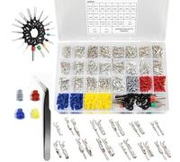 Conectores Eléctricos - Cobre Estañado | 21 Tipos De Conectores De Cables Automotrices | Pines Terminales Macho Hembra | Juego De Pasadores De Engarce Sin Aislamiento | Herramientas Impermeables Del C