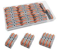 Conectores Electricos, CTRICALVER 26 pcs SPL-1 Conector Cable Electrico, Conector conductor compacto, Bornes de Conexion Electrica, Puede Combinar Libremente (gris)