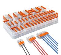 Conectores Eléctricos Rapidos 2 3 5 Puertos, 60 Piezas Bloques de Terminales 4 mm², Ligadores Rápidos Electricos, Kit de Borna de Conexión, Terminales Cables Electricos