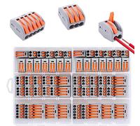 Conectores Eléctricos Rapidos con Palanca 60 Piezas, Bornes de Conexion Electrica, Cable Terminal Conector 2/3/5 Conductores