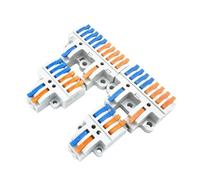 Conectores eléctricos rápidos de 1 entrada y salida múltiple, divisor compacto universal, conector de cable de cableado, bloque de terminales a presión(3 in 9 out,20p)