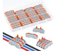 Conectores eléctricos, rápidos de palanca para Domino eléctrico y terminales eléctricos. Compatible con cables de 6 mm², conductos y accesorios impermeables(33 piezas)