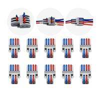 Conectores eléctricos SPL-42 - 10 terminales de conexión compactos (2 entradas, 4 salidas) para cableado seguro y práctico, conector eléctrico impermeable resistente a la corrosión