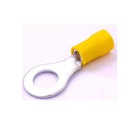 Conectores eléctricos/terminales de crimpado para cableado - 50 conectores de anillo aislados amarillos de 8,4 mm - Envío de primera clase en Reino Unido.