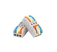 Conectores eléctricos universales compactos de inserción a presión, divisor SPL, conector de cable, bloque de terminales a tope(222M 10 PCS)