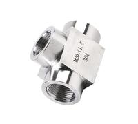 Conectores en T de acero inoxidable grueso en forma de T, roscas externas internas para redes de tuberías de alta tensión, montaje en T de acero inoxidable