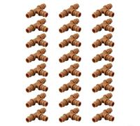 Conectores en T de púas de 16 mm, juego de 24 piezas para riego por goteo en jardines y césped
