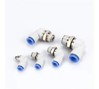 Conectores giratorios neumáticos curvados a través de montaje giratorio rotación de 360 ° rosca macho M5 1/4 1/2 junta de manguera 6/8/10mm conector acodado 1 Uds(12-02)