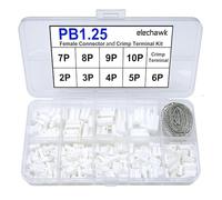 Conectores hembra PB1.25 y kit de terminales de crimpado compatible con conectores Molex PicoBlade de 1,25 mm de paso para controlador de vuelo Pixhawk 2.4.8 Drone