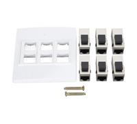 Conectores Keystone hembra a hembra, placa de pared Ethernet Cat6, mejores conectores, material ignífugo, conexión sin herramientas, soporte de