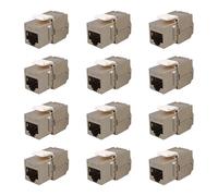 Conectores Keystone para módulos Ethernet con revestimiento metálico completo, conector Keystone RJ45 blindado, fácil instalación a presión,