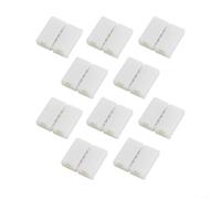 Conectores LED sin soldadura de 4 pines de 10 mm para tira de luces RGB 5050, kit de unión de divisor rápido, paquete de 10