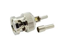 Conectores macho BNC Q9 de 2 a 10 unidades for crimpar cables coaxiales RG174, RG316 y RG179 (latón cobre)(2PCS)