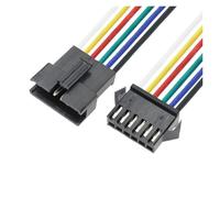 Conectores macho y hembra con cables 10 Uds 2/3/4/5/6 pines 2,54 MM enchufes conector de cable macho a hembra enchufes de cola de cerdo L + E + D línea de conexión 20cm de largo(5Set 6Pin)