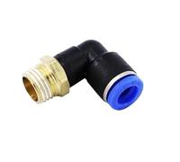 Conectores Neumáticos 5 uds codo conector de aire neumático 1/8 "1/4" 3/8 "1/2" conector de manguera de rosca macho 4/6/8/10/12mm(PL8-02)