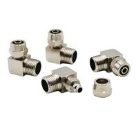Conectores Neumáticos De Cobre PL OD4 6 8 10 12 Mm, Rosca Macho De 1/8, 1/4, 3/8 Y 1/2, Conector Rápido De Tornillo De Tráquea, Unión De Rápido(KPL6-02,1PCS)