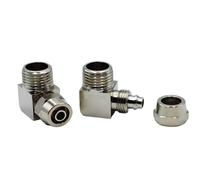 Conectores neumáticos de cobre PL OD4 6 8 10 12 mm, rosca macho de 1/8, 1/4, 3/8 y 1/2 pulgadas, conector rápido de tornillo de tráquea, junta de giro rápido, 1 unidad(PL6-02)
